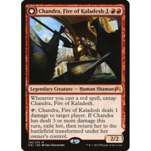 Magic Origins - 135 - Chandra, Fire of Kaladesh // Chandra, Roaring Flame - Mythic - C - Foil