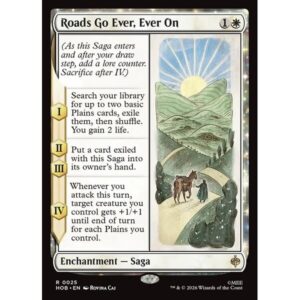 The Hobbit - 25 - Roads Go Ever, Ever On - Rare - W - Non-foil (Front)