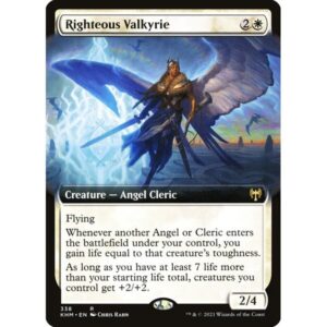 Kaldheim - 338 - Righteous Valkyrie - Rare - W - Non-foil