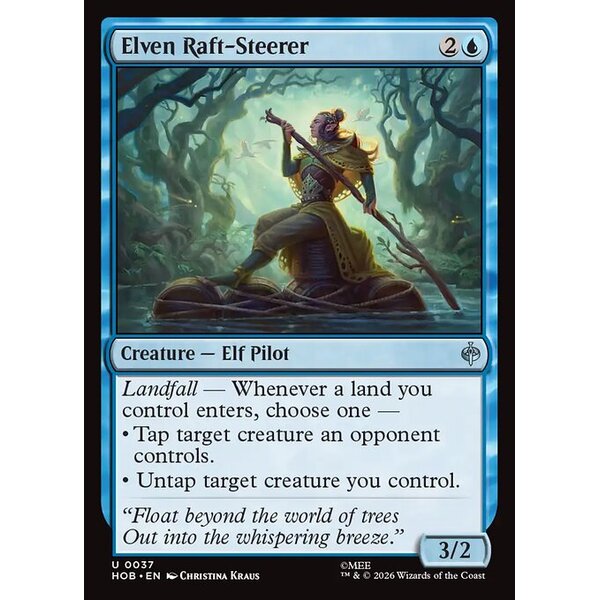 The Hobbit - 37 - Elven Raft-Steerer - Uncommon - U - Non-foil (Front)