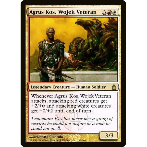Ravnica: City of Guilds - 190 - Agrus Kos, Wojek Veteran - Rare - WR - Non-foil (Front)