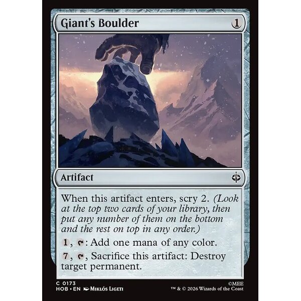 The Hobbit - 173 - Giant's Boulder - Common - C - Non-foil (Front)