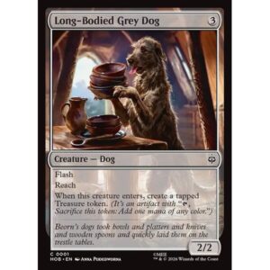 The Hobbit - 1 - Long-Bodied Grey Dog - Common - C - Non-foil (Front)