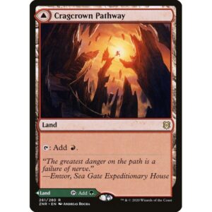 Zendikar Rising - 261 - Cragcrown Pathway // Timbercrown Pathway - Rare - C - Non-foil