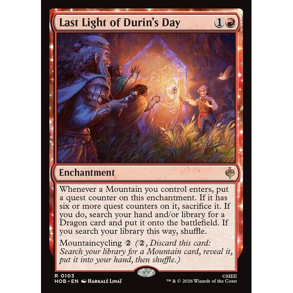 The Hobbit - 103 - Last Light of Durin's Day - Rare - R - Non-foil (Front)