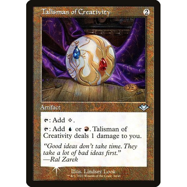 Modern Horizons 1 Timeshifts - 34 - Talisman of Creativity - Uncommon - C - Foil Etched (Front)