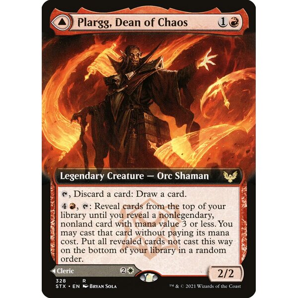 Strixhaven: School of Mages - 328 - Plargg, Dean of Chaos // Augusta, Dean of Order - Rare - C - Foil
