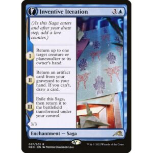 Kamigawa: Neon Dynasty - 57 - Inventive Iteration // Living Breakthrough - Rare - C - Foil