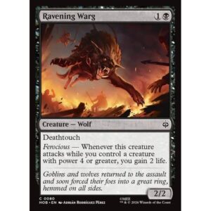 The Hobbit - 80 - Ravening Warg - Common - B - Non-foil (Front)