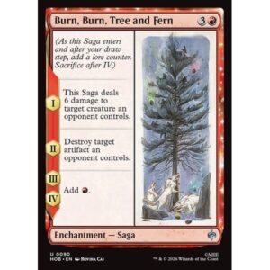 The Hobbit - 90 - Burn, Burn, Tree and Fern - Uncommon - R - Non-foil (Front)