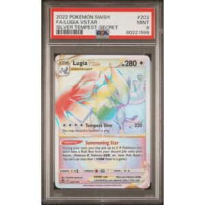 PSA 9 Mint - 2022 Pokemon Silver Tempest Lugia VSTAR Secret #202