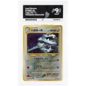 ACE 9 Mint - 2000 Pokemon Japanese Promo Steelix Trainers Magazine #208