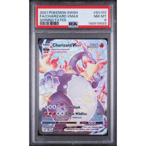 PSA 8 Near Mint - 2021 Pokemon Shining Fates Charizard VMAX #SV107
