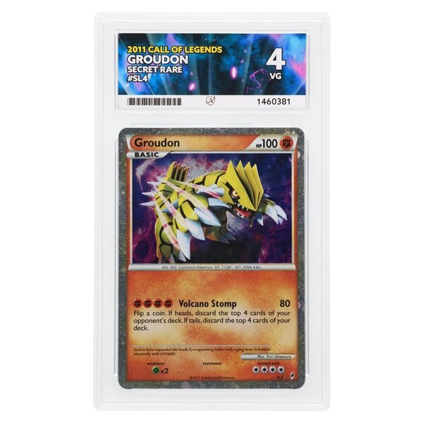 ACE 4 Very Good - 2011 Pokemon Call of Legends Groudon Secret Rare #SL4