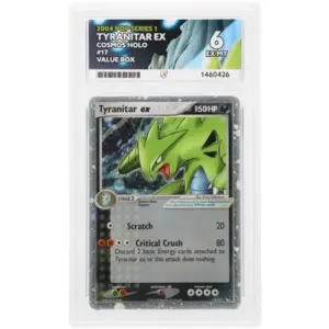 ACE 6 Excellent-Mint - 2004 Pokemon POP Series 1 Tyranitar ex Cosmos Holo Value Box #17