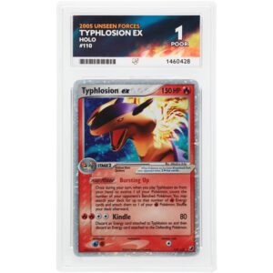 ACE 1 Poor - 2005 Pokemon Unseen Forces Typhlosion EX Holo #110