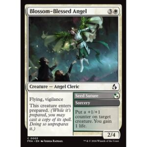 Reality Fracture - 3 - Blossom-Blessed Angel // Seed Suture - Common - W - Non-foil (Front)