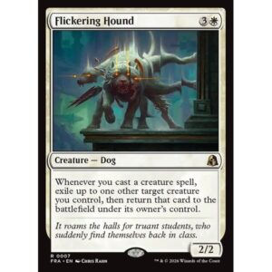 Reality Fracture - 7 - Flickering Hound - Rare - W - Non-foil (Front)