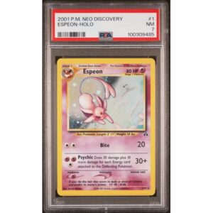 PSA 7 Near Mint - 2001 Pokemon Neo Discovery Espeon Holo #1
