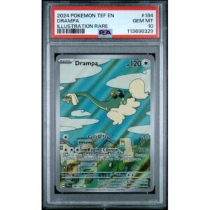 PSA 10 Gem Mint - 2024 Pokemon Temporal Forces Drampa Illustration Rare #184