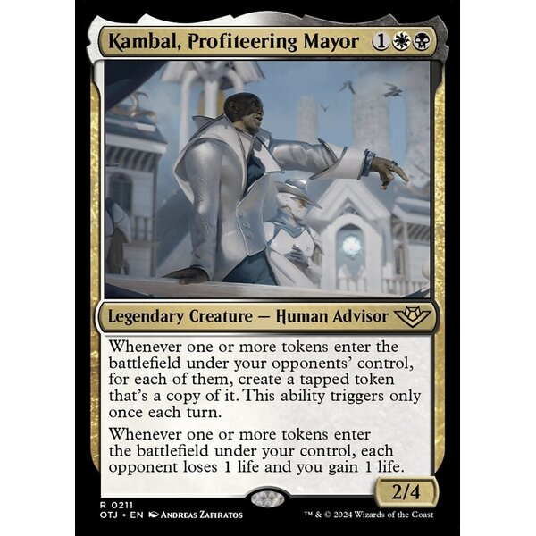 Outlaws of Thunder Junction - 211 - Kambal, Profiteering Mayor - Rare - WB - Non-foil