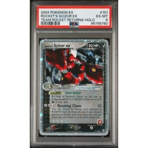 PSA 6 Excellent-Mint - 2004 Pokemon Team Rocket Returns Rocket's Scizor ex Holo #101