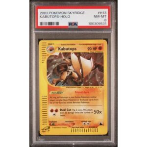 PSA 8 Near Mint - 2003 Pokemon Skyridge Kabutops Holo #H13