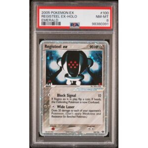 PSA 8 Near Mint - 2005 Pokemon EX Emerald Registeel ex Holo #100