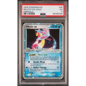 PSA 5 Excellent - 2005 Pokemon Emerald Milotic ex Holo #96