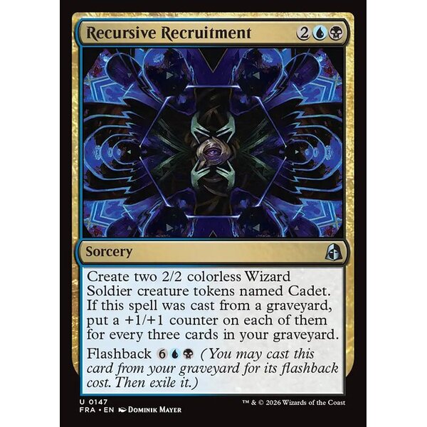 Reality Fracture - 147 - Recursive Recruitment - Uncommon - UB - Non-foil (Front)