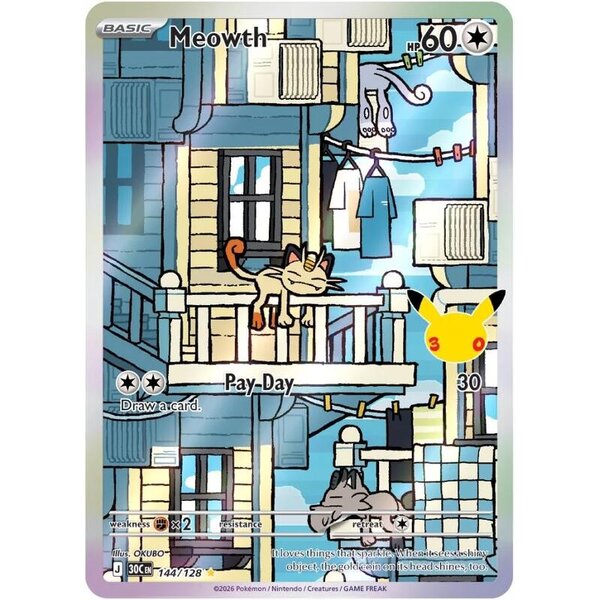 30th Celebration - 144/128 - Meowth