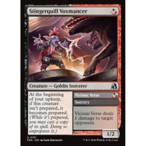 Reality Fracture - 151 - Stingerquill Voxmancer // Vicious Verse - Uncommon - BR - Non-foil (Front)