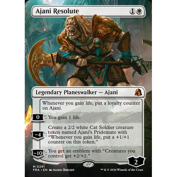 Reality Fracture - 291 - Ajani Resolute - Mythic - W - Non-foil (Front)