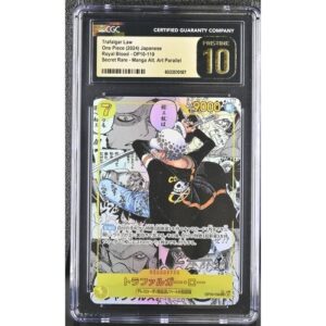 CGC 10 Pristine - 2024 One Piece Japanese Royal Blood Trafalgar Law Manga Alt Art Parallel #OP10-119