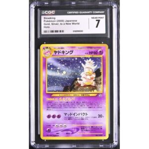 CGC 7 Near Mint - 2000 Pokemon Japanese Gold, Silver, to a New World Slowking Holo #199
