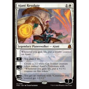 Reality Fracture - 195 - Ajani Resolute - Mythic - W - Non-foil (Front)