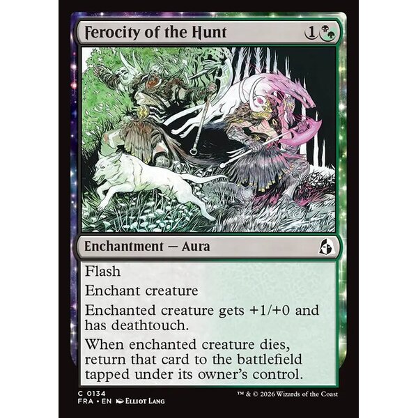 Reality Fracture - 134 - Ferocity of the Hunt - Common - BG - Non-foil (Front)