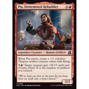 Reality Fracture - 250 - Pia, Determined Rebuilder - Uncommon - R - Non-foil (Front)