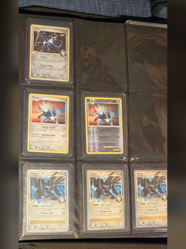 Permside med Dialga-kort og tre Dialga G LV.X nederst