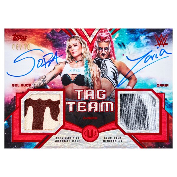 Topps WWE Universe 2026 Tag Team Relic Autograph Sol Ruca Zaria