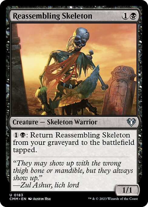Commander Masters - 183 - Reassembling Skeleton - Uncommon - B - Non-foil