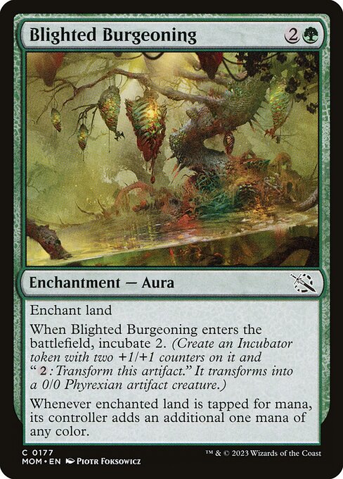 March of the Machine - 177 - Blighted Burgeoning - Common - G - Foil