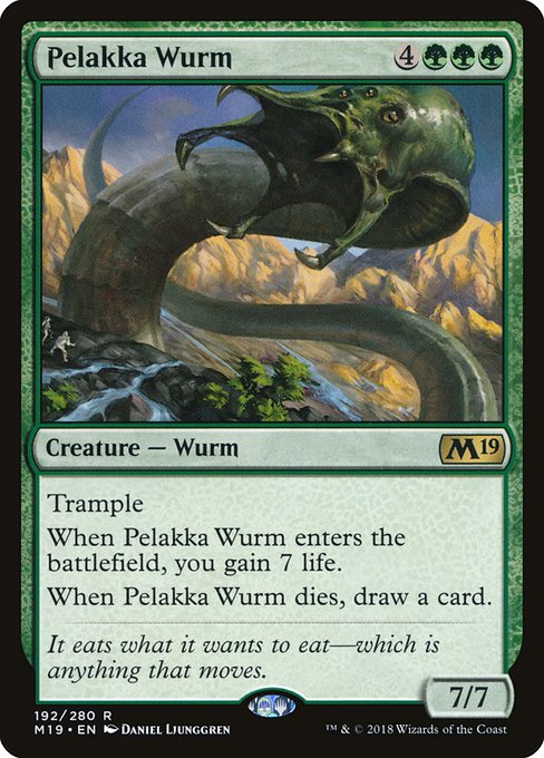 Core Set 2019 - 192 - Pelakka Wurm - Rare - G - Non-foil