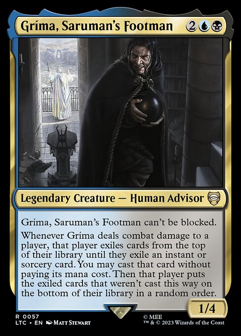 Tales of Middle-earth Commander - 57 - Gríma, Saruman's Footman - Rare - UB - Non-foil