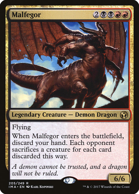 Iconic Masters - 205 - Malfegor - Rare - BR - Non-foil