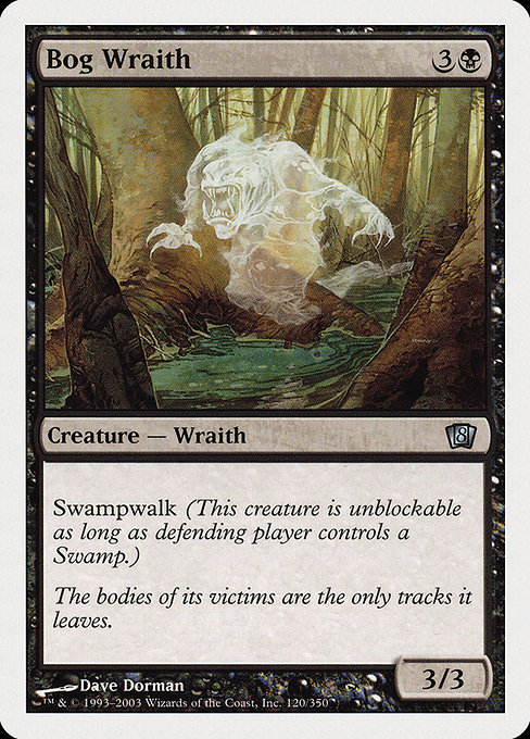 Eighth Edition - 120 - Bog Wraith - Uncommon - B - Non-foil