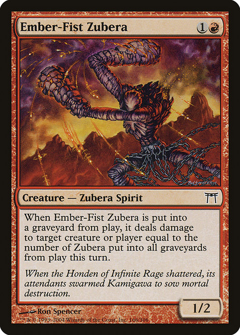 Champions of Kamigawa - 166 - Ember-Fist Zubera - Common - R - Non-foil