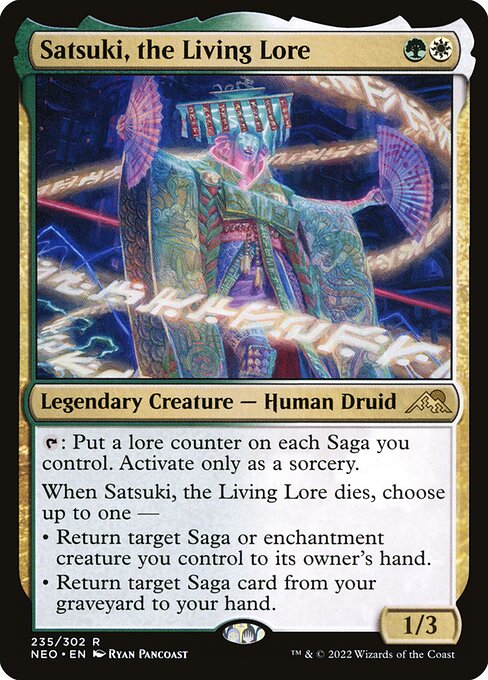 Kamigawa: Neon Dynasty - 235 - Satsuki, the Living Lore - Rare - WG - Foil
