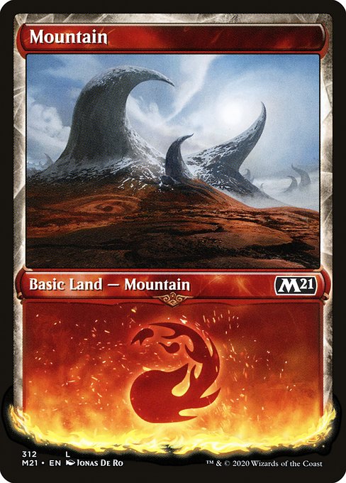 Core Set 2021 - 312 - Mountain - Common - C - Foil