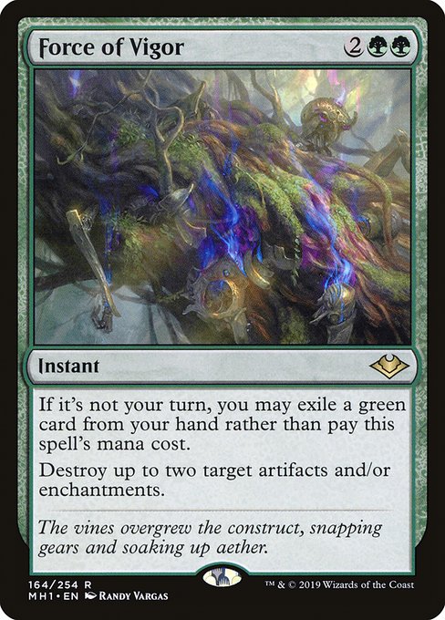Modern Horizons - 164 - Force of Vigor - Rare - G - Foil